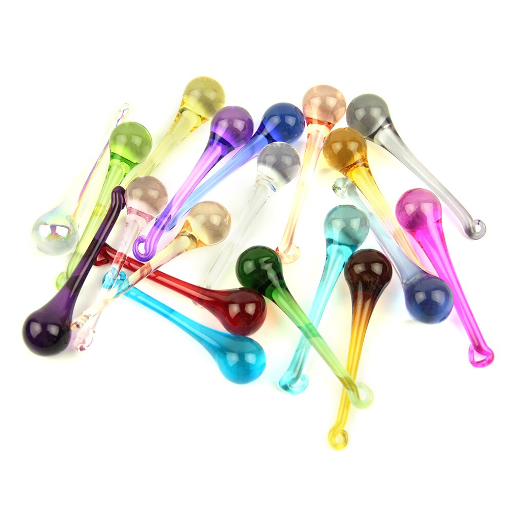 16x6 0Mm/20X80Mm 10 Stuks Veelkleurige Regendruppels Kristallen Kroonluchter Onderdelen Lamp Glas Opknoping Hangers Kralen gordijn Accessoires