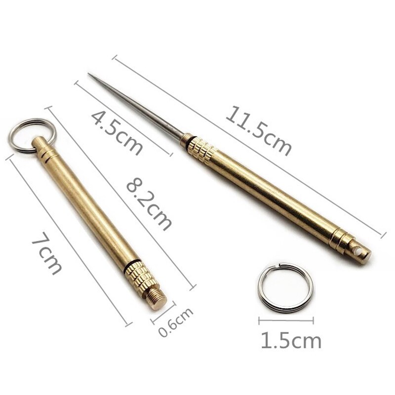 Titanium Outdoor Toothpick Bottle Fruit Fork Camping Tool Toothpick-Holder