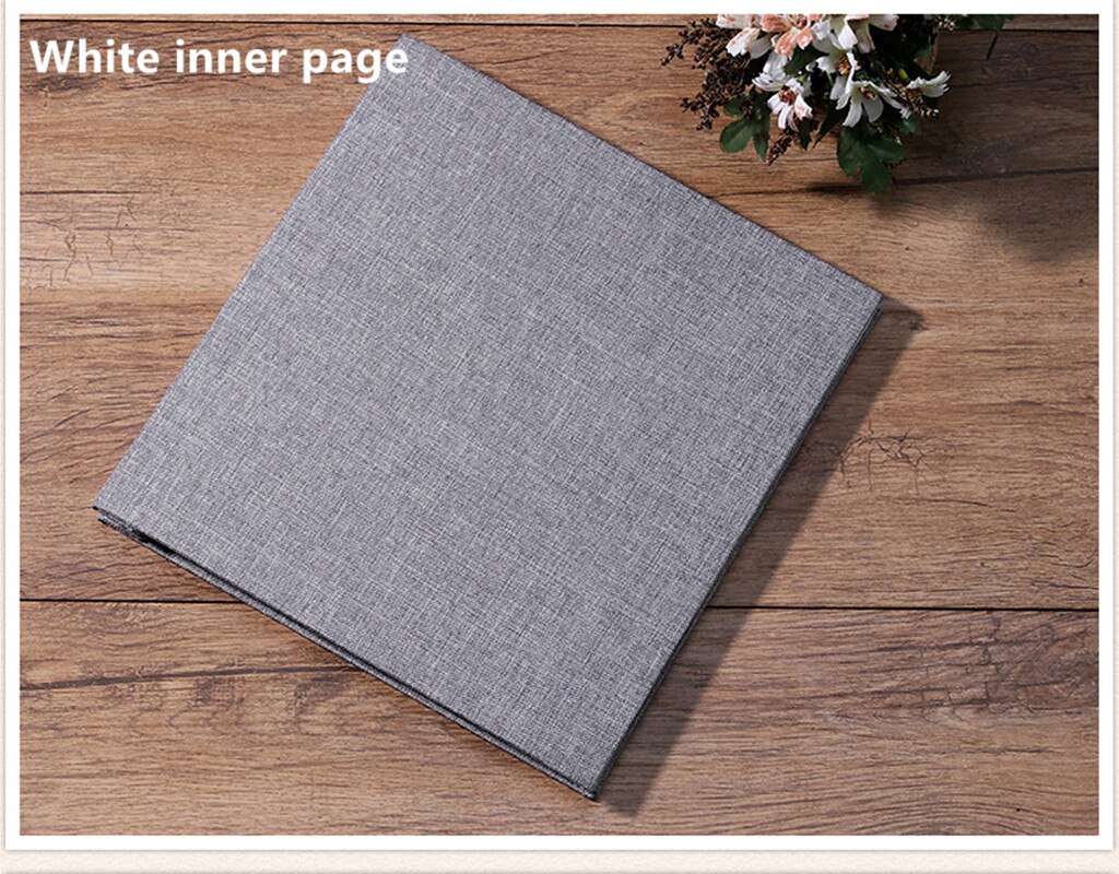 Linnen Zelfklevende Film Diy Goedkope Fotoalbum Bruiloft Album Retro Familie Grote Capaciteit Fotoalbum Handgemaakte creatieve Gaven: D