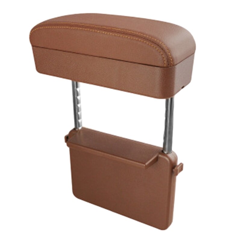 Universele Auto Armsteun Box Elleboog Ondersteuning Verstelbare Car Center Console Arm Rest Stand Door Draadloze Opladen: Brown