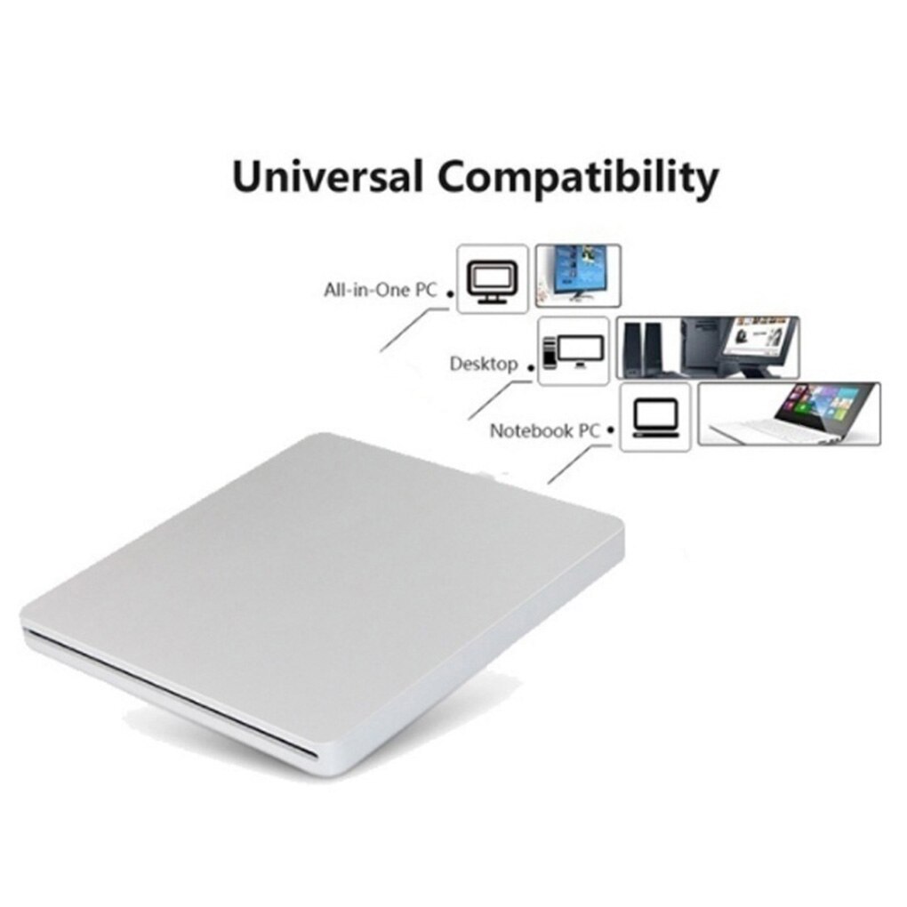 External USB 2.0 Slot DVD Burner External Mobile Disc CD Player Laptop Computer Optical Drive
