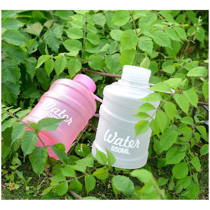 650ml plasthinkar koppar bärbar resistent lämplig för barn stor kapacitet vattenflaskor drinkware