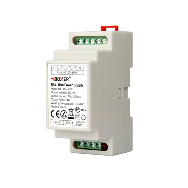 MiBOXER DALI 5 IN 1 DT8 LED Strip Controller DL-X,DC 12~24V compatible DP1S DP2S DP3S remote control/DALI Bus Power Supplly: DL- Power Only