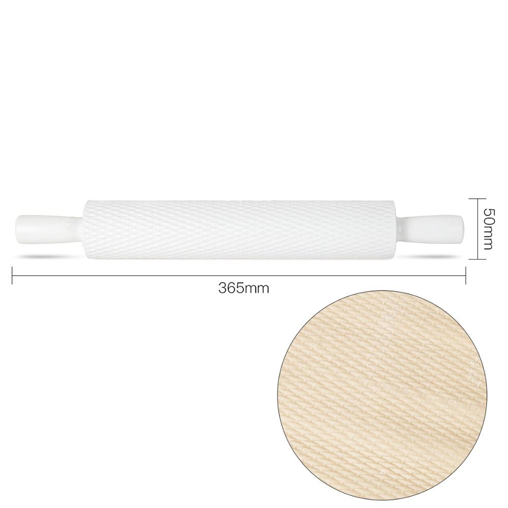 Pastic Non-stick Fondant Rolling Pin Embossing Cake Deeg Roller Decorating Cake Roller Ambachten DIY Bakken Keuken Gereedschap: 7