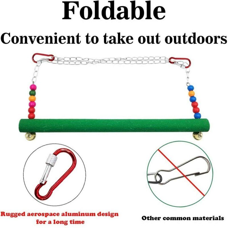 Chicken Ladder Swing Medium And Large Parrot Perch Wood Pet Toys For Hens Handmade Chicken Coop