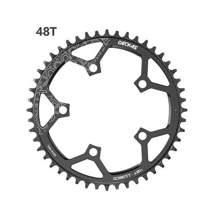 DECKAS 110BCD 5 Bolt Road Bike Narrow Wide Tooth Chainring 52T- 36T Bicycle Chainwheel forShimano forSRAM Crank Bicycle Parts: green
