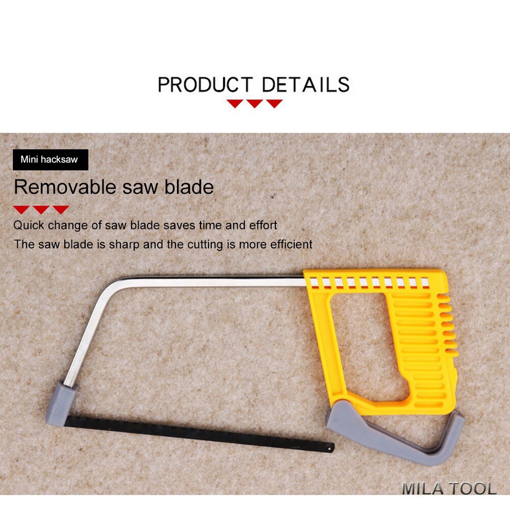 Multifunctional Mini Hacksaw Detachable Small Saw Woodworking Universal Hand Saw DIY for Wood Glass Ceramic Tile Metal Saw