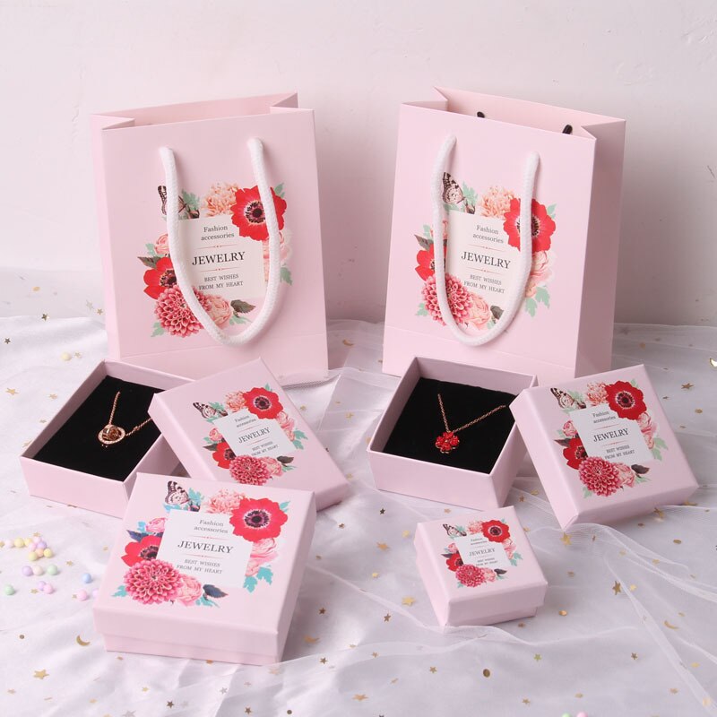 Cajas de cuadradas para joyería, 1 unidad, para pulseras, pendientes, anillo, collar, caja de joyería para mujer, , embalaje: 5X5X3cm