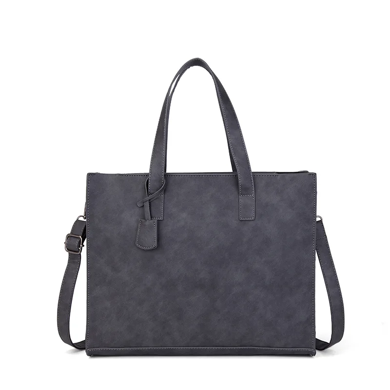 Vintage Luxury Large Tote Bag Mens Large Capacity Business Briefcases Crossbody Bag Casual Laptop Handbag Сумка Мужская Деловая: Niebieski