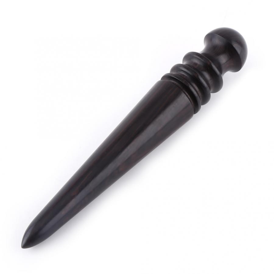 3 Types Black Wood Muiti-size Polish Leather Edge Burnisher Craft DIY Kit Tool Leather Craft Tool Polished Grinding Tool: Thick Round Head