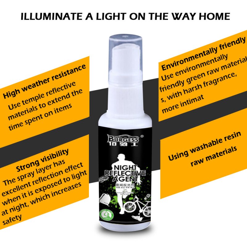 Christmas Home DIY Decoration Night Reflective Spray Paint Outdoor Safety Reflecting Mark Running Fluorescence Paint