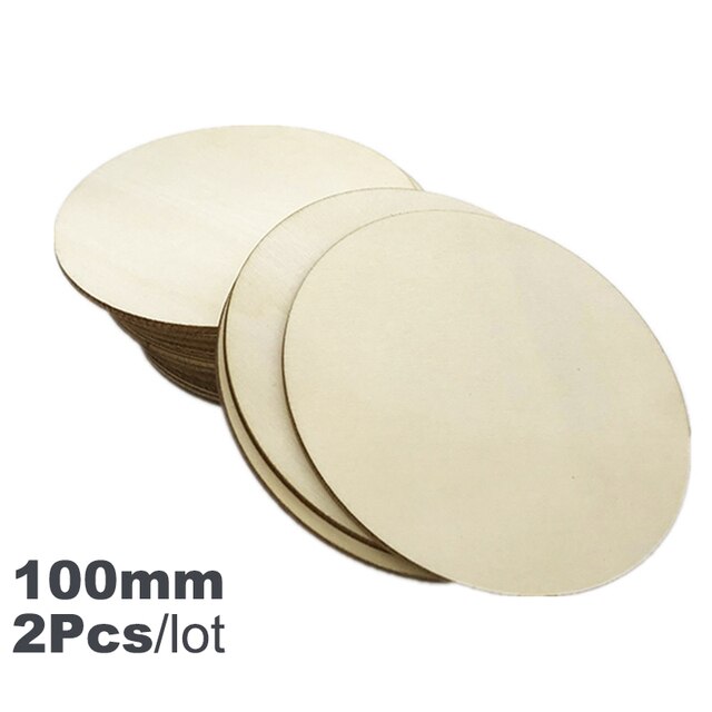 Diameter 1-10CM Natural Pine Round Wooden Pieces Slices Circles for Kids DIY Painting Wood Chip and Wedding Household Decoration: 100MM  2pcs