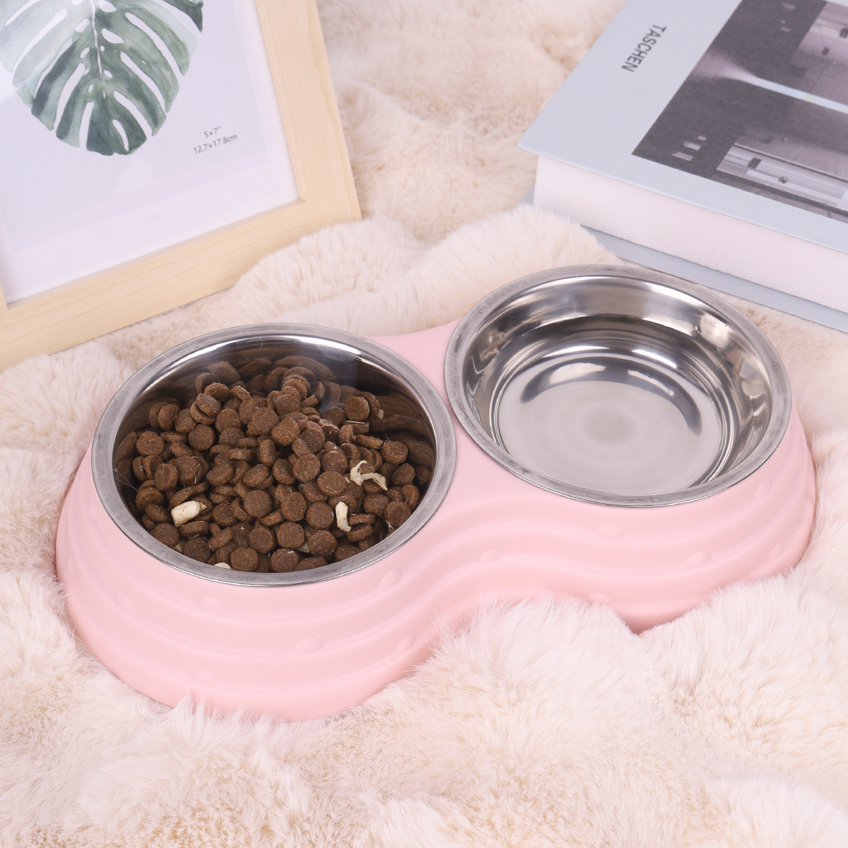 Cuenco de acero inoxidable para mascotas, adecuado para perros pequeños, perros medianos y perros grandes, 1 ud.