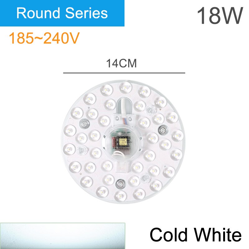 Kaguyahime magnetisk ledet modul lys 12w 16w 20w 24w ledet downlight magnet tilbehør blekksprut tallerken ringe ledet lampe 220v til tak: 18w runder kalde