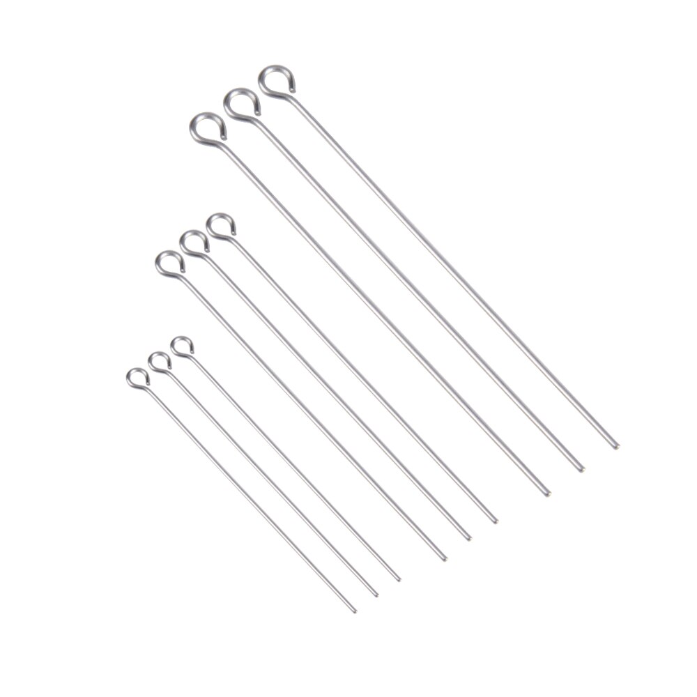 Lote de 100 unidades de alfileres dorados y plateados de acero inoxidable para joyería, accesorios de joyería Diy, aretes de borla, alfileres para la cabeza para suministros de joyería