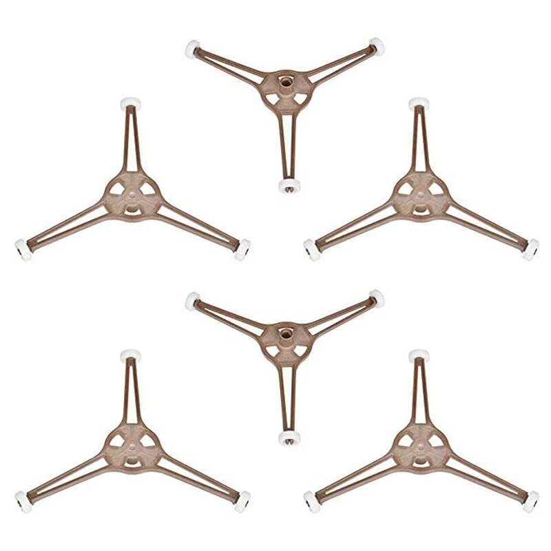 6 Pieces Microwave Turntable Ring Triple Arm Glass Play Tray Support Roller Guide Stand Holder