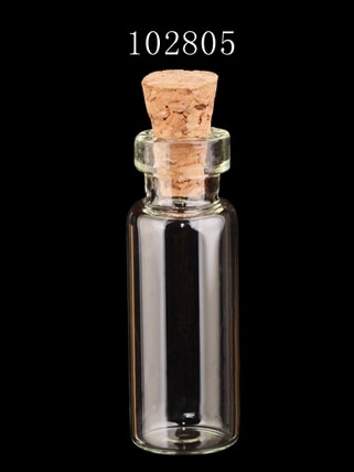 10 stuks/partij 10 x28 x 5mm 1ml lege glazen flessen met kurk diy heldere transparante glazen potten containers flesjes wensflessen