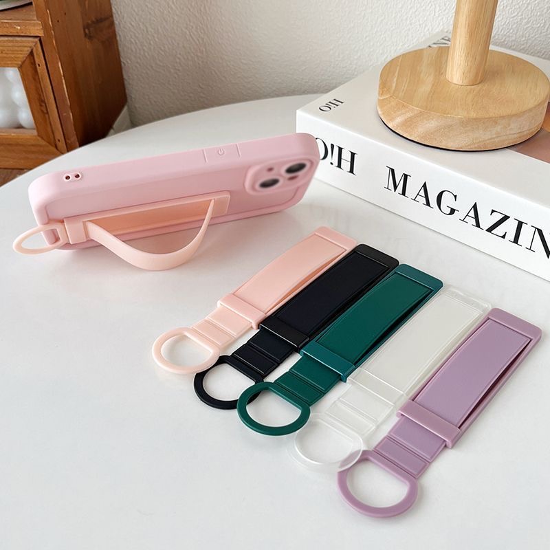 Soporte Universal para dedo de pulsera, hebilla Invisible, pegatina trasera para teléfono móvil, soporte de escritorio, mango telescópico de empuje y tracción