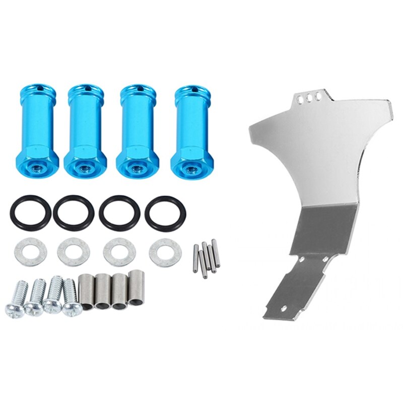 Adaptador de extensión de cubo hexagonal de 12Mm y 24Mm, espaciador de rueda Wltoys 1/18 A949 A959 A969, placa de colisión delantera y trasera
