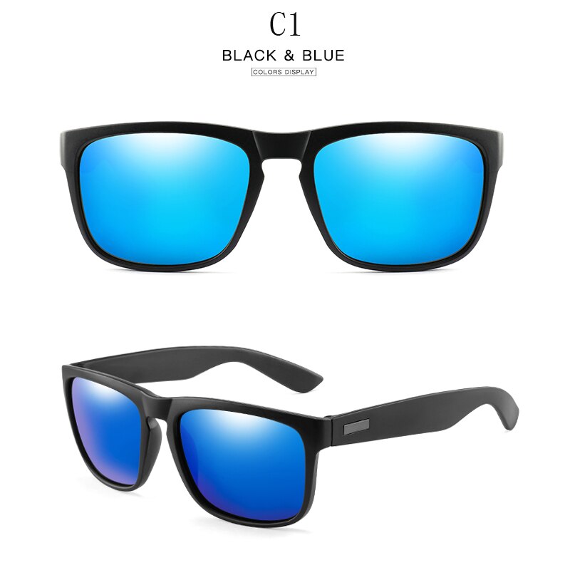 Polaroid Zonnebril Unisex Vierkante Vintage Zonnebril Winddicht Sunglases Gepolariseerde Zonnebril Retro Voor Vrouwen Mannen 11-KPD1908: 11-KPD1908-C1