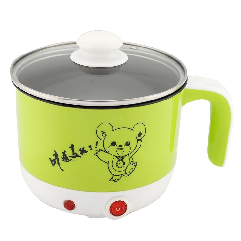 110V 1.8L Mini Rice Cooker Electric Cooking Pot Rapid Noodles Cooker US Plug Portable Travel Electric Rice Cooker: Green