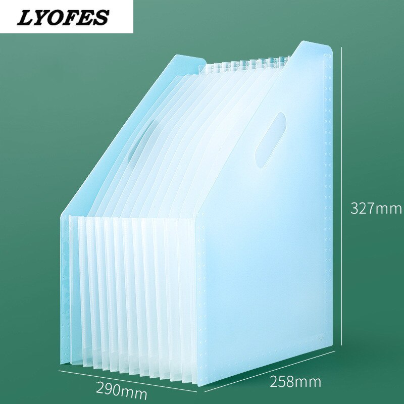 High Capacity A4 File Folder School Document Organiser Envelopes Desk Storage Student Paper Expanding Office Receipt: A-bule