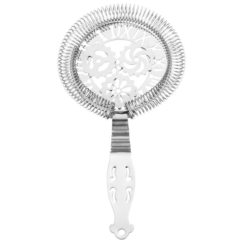 1pc Stainless Steel Cocktail Strainer Ice Strainer for Bartenders: Silver 1