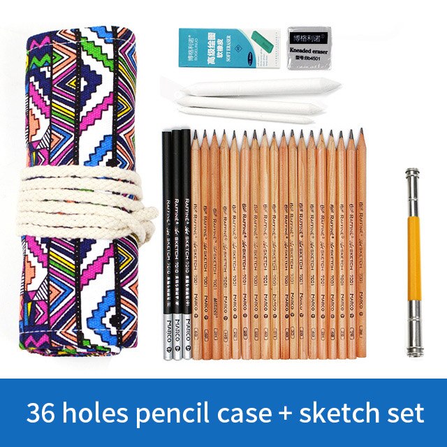 Sketch set pencil storage full set of adult sketch painting tool set beginner sketch drawing art supplies: Marco Nationality