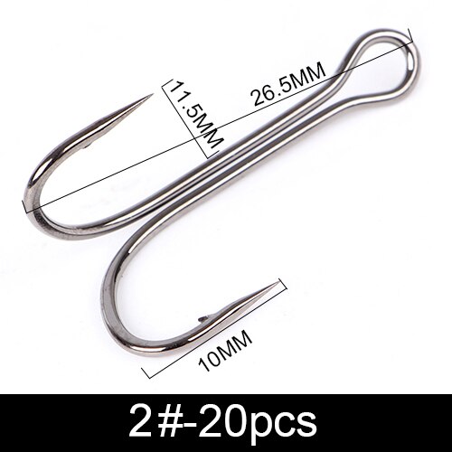 FTK 10-20pcs Double Hook Frog Lure Fishing High Carbon Steel Hook 3/0-6# Fly Tying Worm Silicone Bait Double Fishing Hook: Burgundy