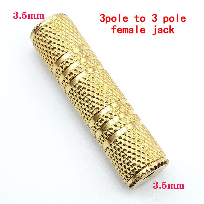 Adaptador de Audio de 3 piezas para altavoz, conector macho a hembra de 3,5 MM, 2,5mm a 2,5mm, Cable auxiliar para auriculares, 3,5: Oro