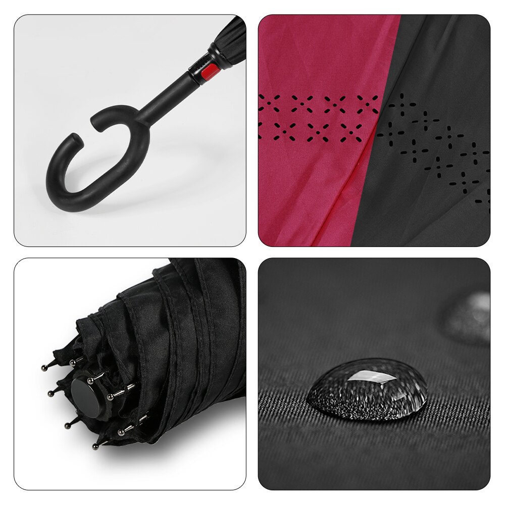 Pour Fiat 500 ARGO BRAVO FREEMONT idée LINEA PANDA PUNTO SEICENTO SIENA Auto accessoires Double couche C en forme de parapluie inversé