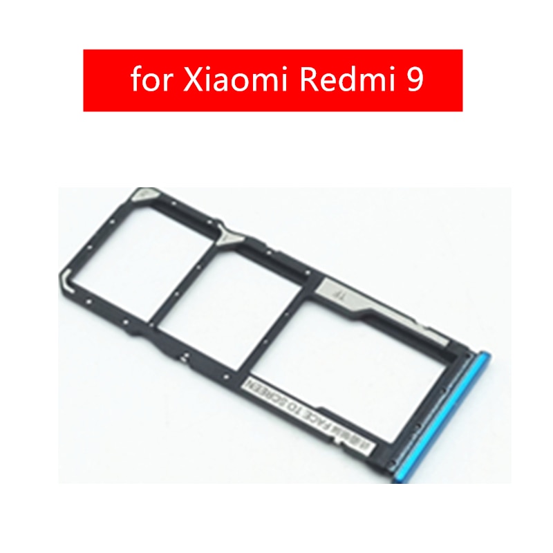Voor Xiaomi Redmi 9 Kaart Lade Houder Sim Micro Sd Card Slot Adapter Houder Voor Xiaomi Redmi 9 Reparatie Reserveonderdelen onderdelen Rood