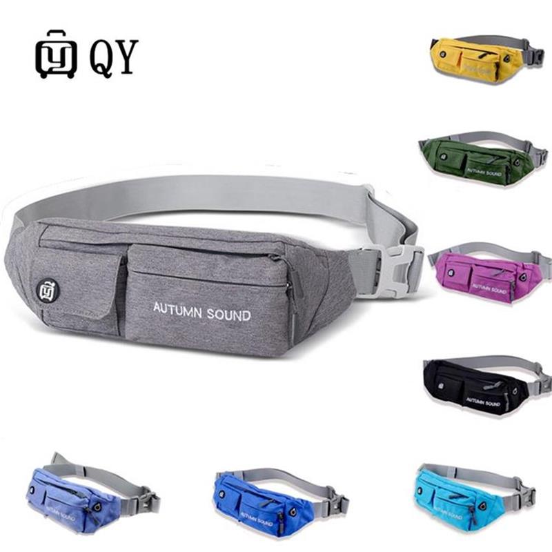QIUYIN taille sacs femmes imperméable Fanny Pack femme ceinture sac noir Nylon homme taille Packs poitrine téléphone pochette
