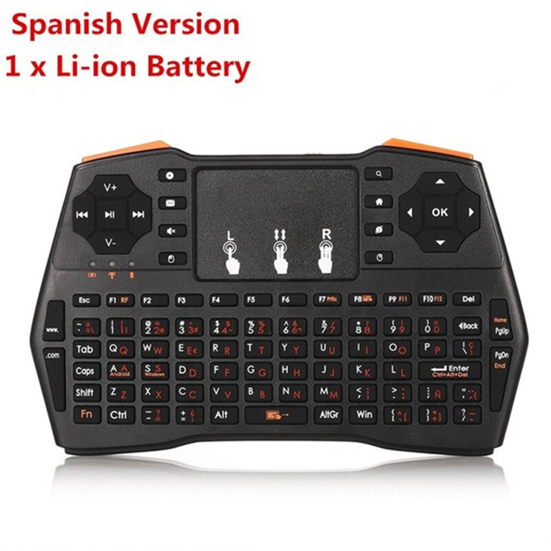 I8 Plus Drahtlose Tastatur 2,4 GHz Russisch oder Englisch Tasten Luft Maus Fernbedienung Touchpad Für Android Tv Kasten Notizbuch Tablette Pc: Spanien I8 Batterie
