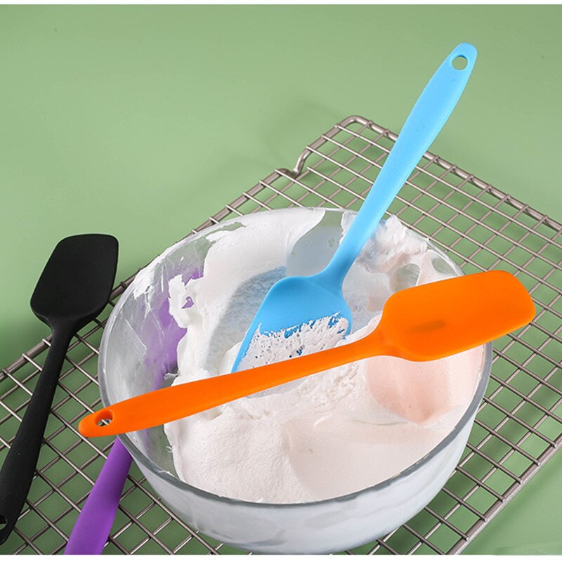Food Grade Silicone Spatula Spoon Scraper Heat-Resistant Flexible Baking Mixing Spoon Buttter Ice Cream Scoop Kitchen Tools