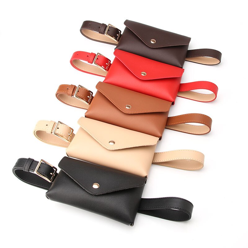 BQ-Bolso pequeño de cuero a la para mujer y niña, Mini bandolera, cinturón