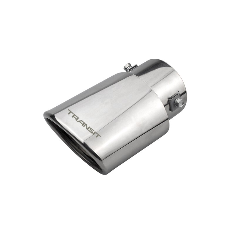Auto Accessories Exhaust Muffler Tip Stainless Steel Pipe Chrome Trim Modified Car Rear Tail Throat Liner fit for Ford Transit: Straight type silver