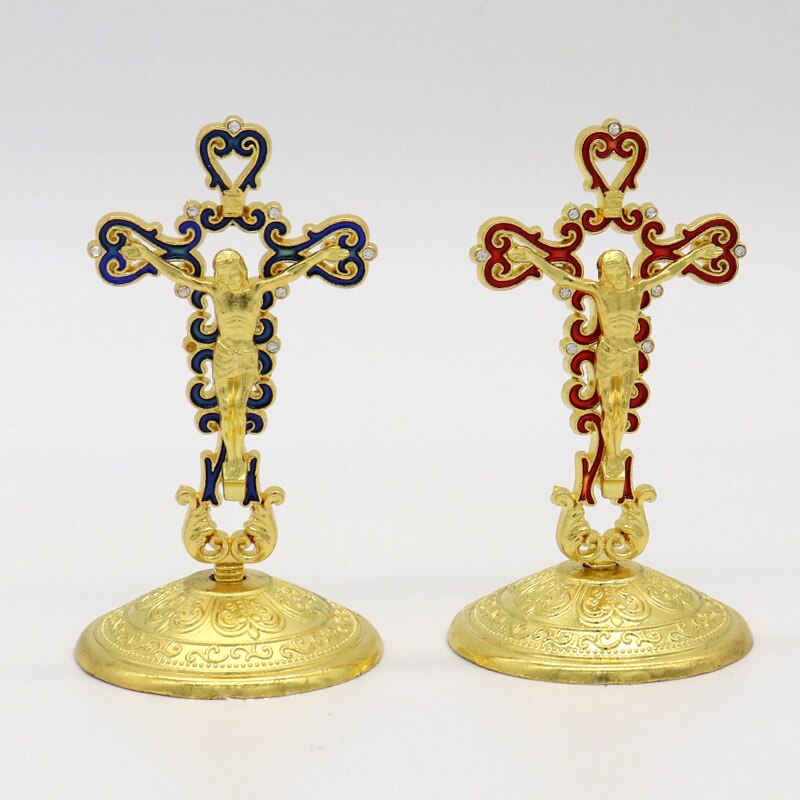 Katholieke religie druipende olie kruis veilige auto ornamenten knutselen sieraden christelijke decoraties voor thuis jeruzalem kruis jezus