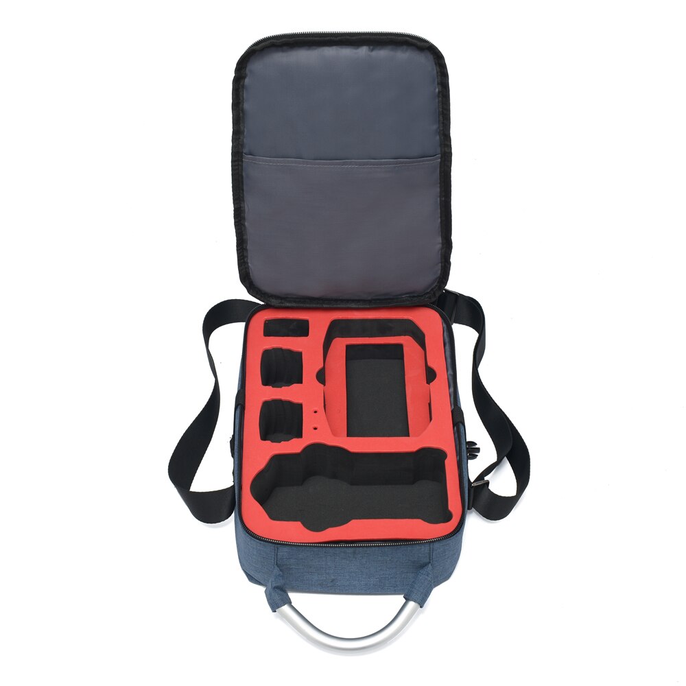Dji mavic air 2 taske skuldertaske bærbar opbevaringsetaske skuldertaske rejsetasker håndtaske til dji mavic air 2 drone tilbehør: Blå. rød indre