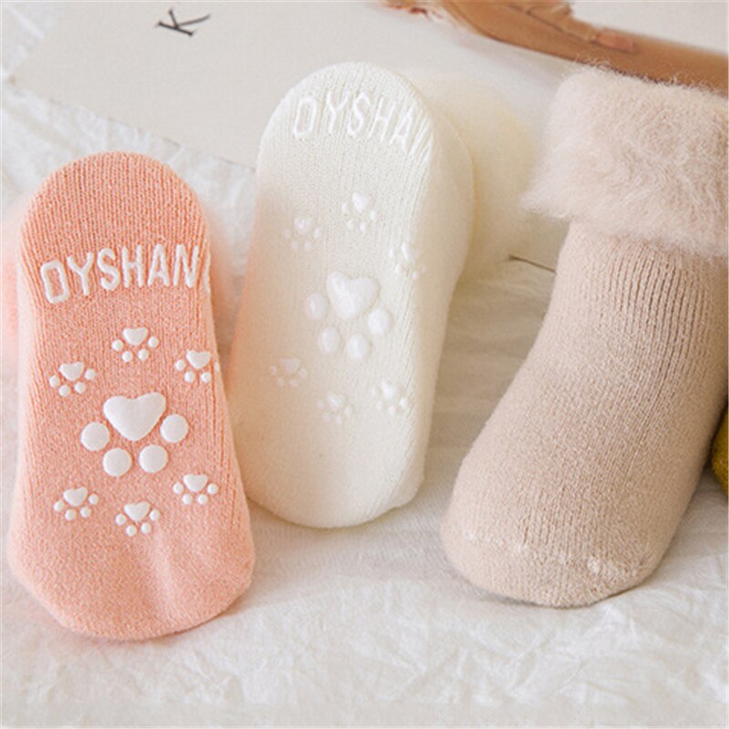5 Color Cute Winter Baby Socks Newborn Warm Thick Cotton Boy Girl Toddler Floor Socks