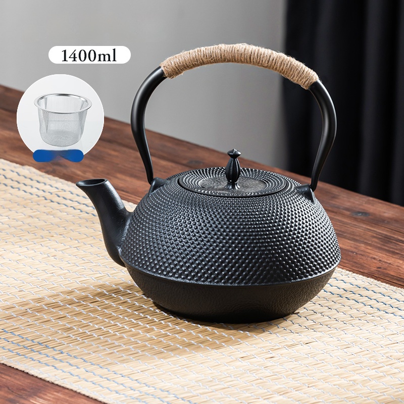 GIANXI théière en fonte Camping fête autour du poêle thé bouillant séparation de l'eau accessoires de tasse à thé service à thé Pu'er: Terne