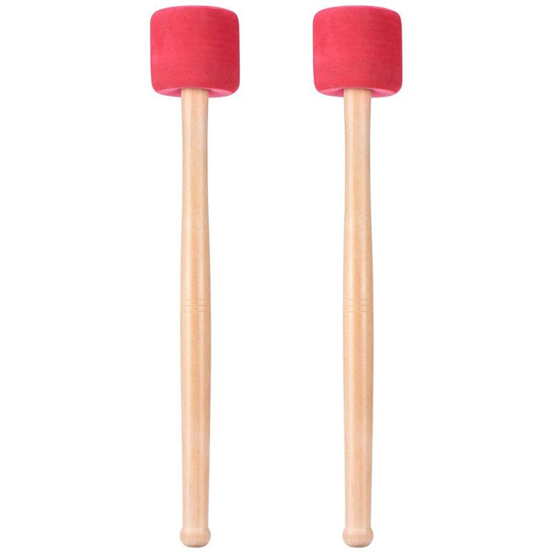 Maillets de grosse caisse bâtons maillet en mousse rouge avec manche en bois pour grosse caisse à Percussion 13 pouces: Default Title