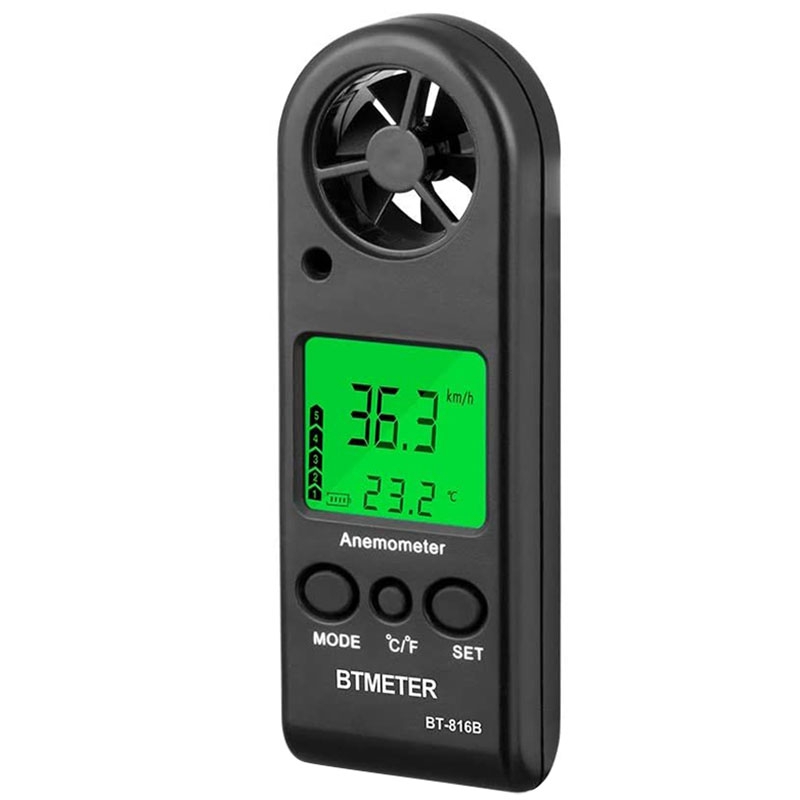Btmeter BT-816B Handheld Lcd Digitale Wind Meter Draagbare Anemometer Sensor Wind Meter Luchtstroom Tester: Default Title