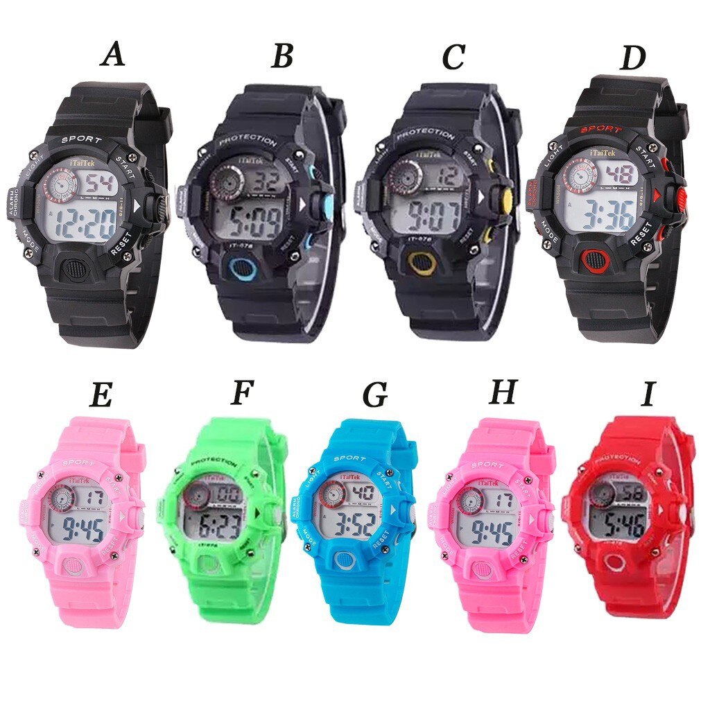 Kids Digitale Horloges Multifunctionele Lichtgevende Waterdichte Sport Horloge Mode Elektronische Horloge Kinderen Klok Horloges