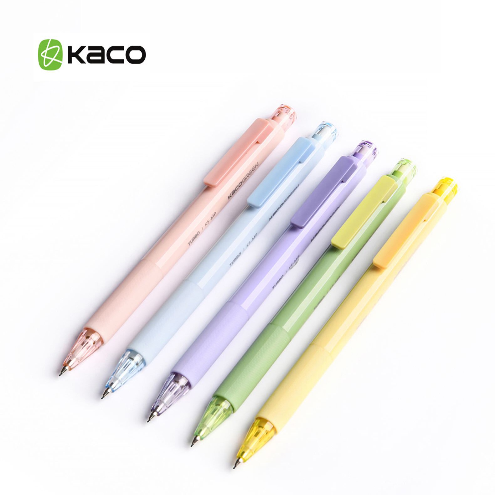 Kaco Mechanical Pencil Anti Breaking Core High Simple Style Propelling Kawaii Pencil School Office Stationery Supplies