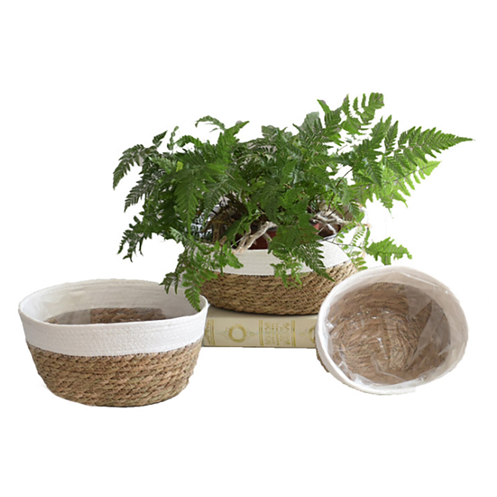 Seagrass Planter Basket Hand Woven Flower Basket P... Grandado