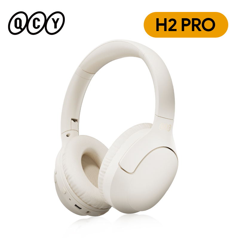 Słuchawki bezprzewodowe QCY H2 Pro Bluetooth 5.3 Tryb BASS Stereofoniczny zestaw słuchawkowy HIFI 3D 70 godzin odtwarzania na uchu Słuchawki douszne do gier: WHITE