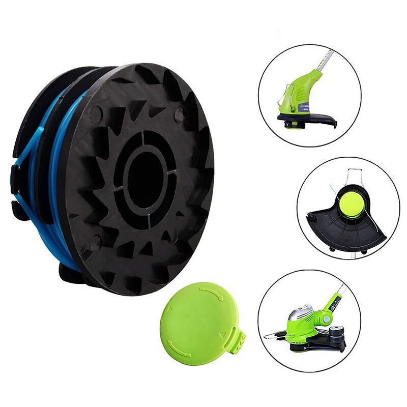 3 Pack Greenworks 0.065 Inch Dual Line String Trimmer Replacement Spool