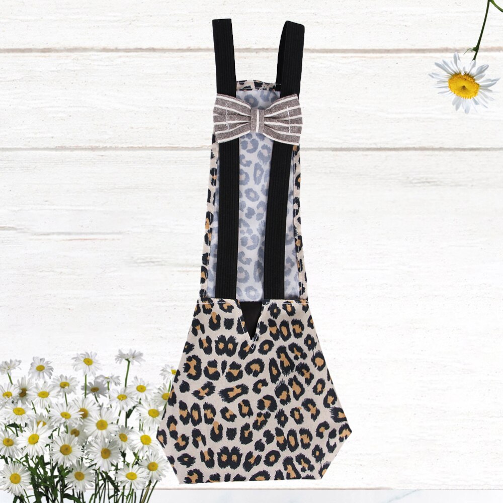 Animal de compagnie poulet canard couche lavable volaille oie vêtements de nœud papillon avec bande élastique drôle oie vêtements (rouge S): Leopard