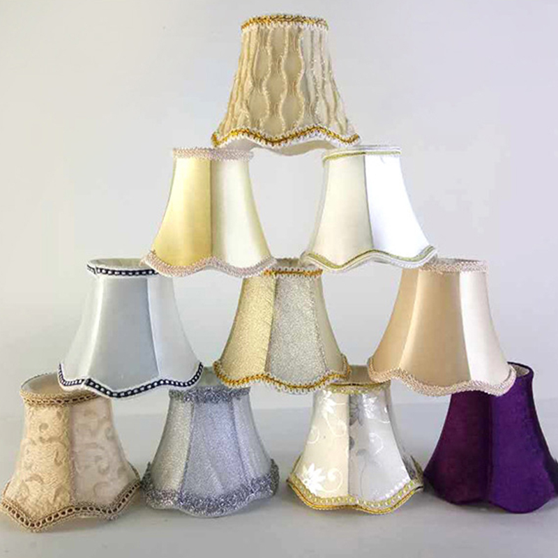Laingderful bølget lampeskærm moderne kortfattet lampedæksel bordlampe lampeskal væglampeskærm til krystallysdæksel